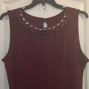Jeweled neckline dress